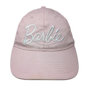 Barbie Strapback Baseball Cap Pink One Size Adjustable Embroidered Vented Holes